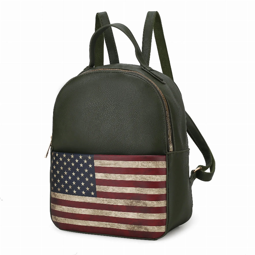 Briella Vegan Leather Women's FLAG Backpack