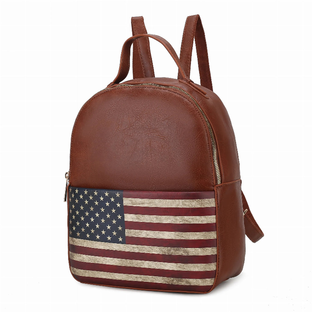 Briella Vegan Leather Women's FLAG Backpack